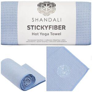 Shandali Hot Yoga Towel - Mat-Sized 24" x 72" Super Absorbent, Anti-Slip